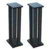 Feet Speaker Stand Speaker Stand, Bookshelf Audio Rack, Can Be Filled with Sand Solid Wood Metal Iron Surround Floor Stand (Color : Black, Size : 21 * 27 * 60cm) view 1