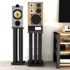 Feet Speaker Stand Speaker Stand, Bookshelf Audio Rack, Can Be Filled with Sand Solid Wood Metal Iron Surround Floor Stand (Color : Black, Size : 21 * 27 * 60cm) view 2