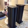 Feet Speaker Stand Speaker Stand, Bookshelf Audio Rack, Can Be Filled with Sand Solid Wood Metal Iron Surround Floor Stand (Color : Black, Size : 21 * 27 * 60cm) view 3