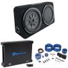 KICKER 48TCWRT122 COMPRT12 12" 1000w Slim Subwoofer+Box+Mono Amplifier+Amp Kit view 1