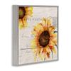 Stupell Industries Sunflower Illustration Over Vintage Mail Post, Design by Kimberly Allen Gray Framed Wall Art, 24 x 24, Beige view 3