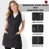 Ladybird Line 260 Pro Rhinestone Detailing Jacket Style Apron with Collar and Adjustable Neckband for Hair Stylists, Dog Groomers and Estheticians - L/XL view 2