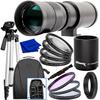 Ultimaxx 420-800mm (w/Converter 840-1600mm) f/8.3-16 Manual Telephoto Zoom T-Mount Lens Kit for Canon EOS Rebel T5, T5i, T6, T7 T6i, T6s, T7i, SL1, SL2, EOS 60D, 70D, 77D, 80D, 90d, T8i, SL3 view 1