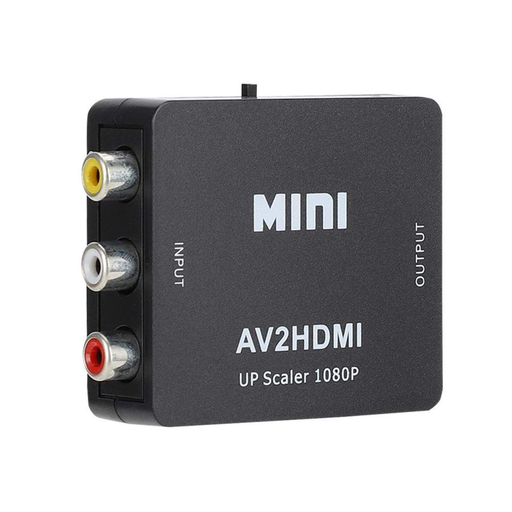 HD Video Converter, 1080P USB Powered AV to HD Video Converter for DVD/VCD and Game Consoles(Black)