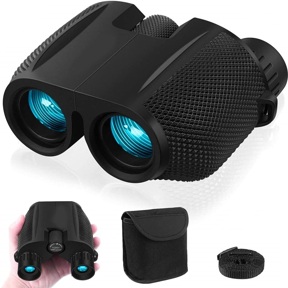 10x25 Compact Binoculars with Weak Light Night Vision Clear for Birds Watching Hunting Traveling Concerts Outdoor Sports Binoculars, Binoculars for Adults Kids