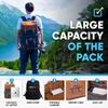 JAEP Camera Backpack - Weather Resistant 16 Ounces Waxed Memory Canvas  DSLR SLR Backpacks with 15.6 laptop sleeve compartment and Tripod Holder for Photographers -Vintage leather Style (Dark Grey) view 2