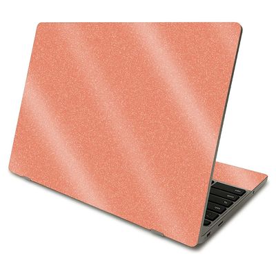 MightySkins Glossy Glitter Skin Compatible with Samsung Chromebook 4 (2021) 11.6" - Solid Salmon | Protective, Durable High-Gloss Glitter Finish | Easy to Apply and Change Styles | Made in The USA