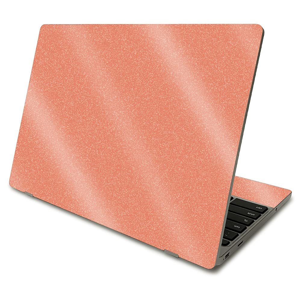 MightySkins Glossy Glitter Skin Compatible with Samsung Chromebook 4 (2021) 11.6" - Solid Salmon | Protective, Durable High-Gloss Glitter Finish | Easy to Apply and Change Styles | Made in The USA