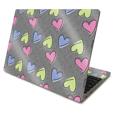 MightySkins Glossy Glitter Skin Compatible with Samsung Chromebook 4 (2021) 11.6" - Girly | Protective, Durable High-Gloss Glitter Finish | Easy to Apply, Remove, and Change Styles | Made in The USA