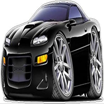1998-2003 Camaro SS Cartoon Car 4FT Long (48") Wall Decal Vintage 3D Car Movable Stickers Vinyl Wall Stickers for Kids Room