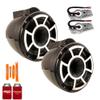 Wet Sounds REV8B-SXM 8" Tower Speakers, Stainless Swivel Base Mount (NO CLAMP) view 1