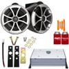 Wet Sounds ICON8B-X 8" Tower Speakers with Mounting Kit & HTX2 Amp view 1