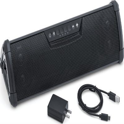 Kuryakyn 2721 MTX WanderBar Weather Resistant Motorcycle Soundbar: Portable Audio Speakers with Bluetooth, 100 Lumen Task Light, USB Charger, 14" , BLACK