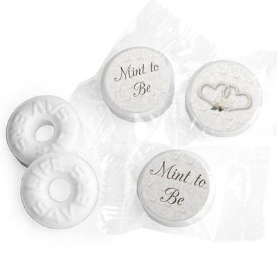 324ct Wedding Mint To Be Two Hearts Stickers For Mints (Candy Not Included)