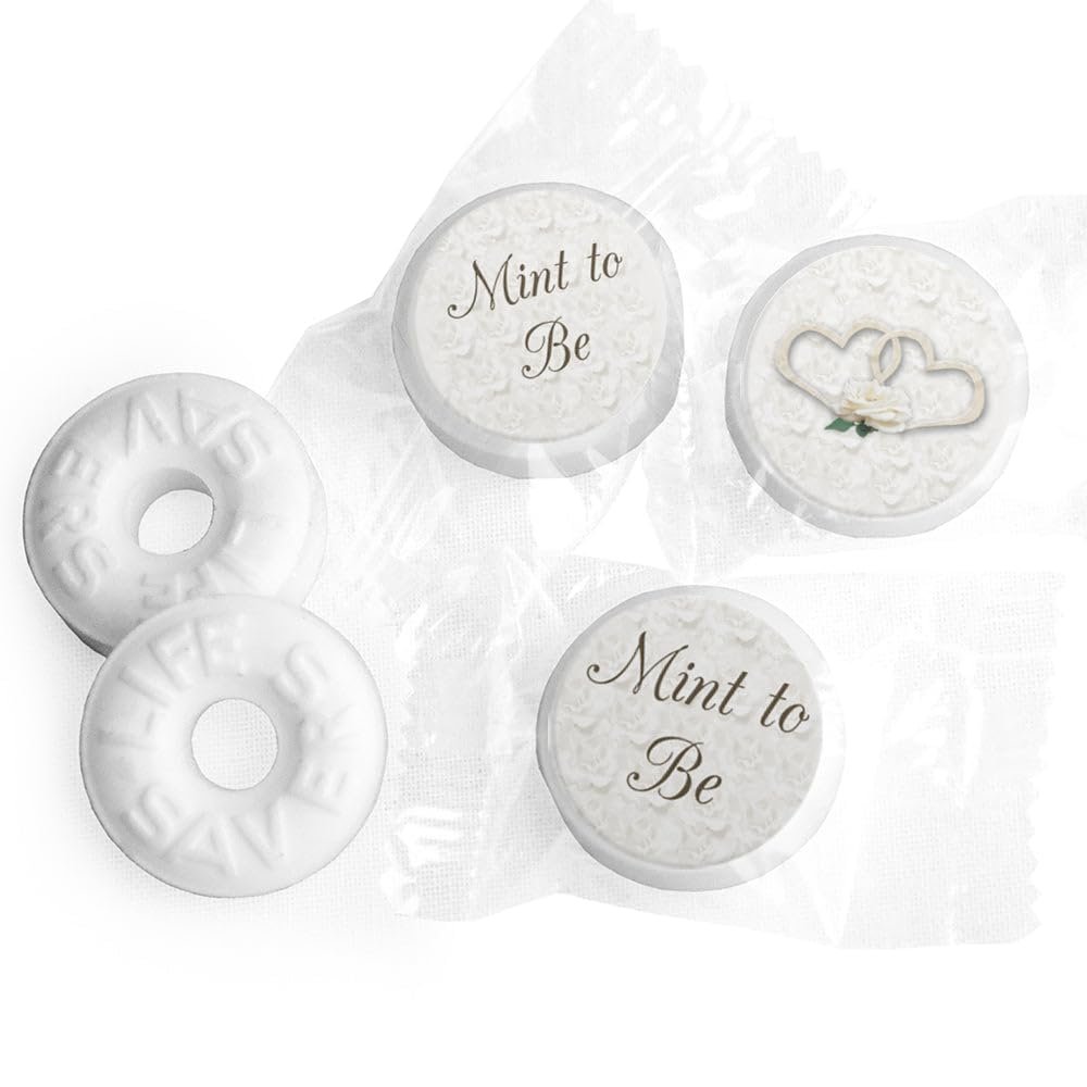 324ct Wedding Mint To Be Two Hearts Stickers For Mints (Candy Not Included)