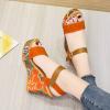 ZBYY Women Wedge Sandals,Boho Floral Platform Sandals Summer Beach Party Dressy Sandals Espadrilles Ankle Strap Sandals view 2