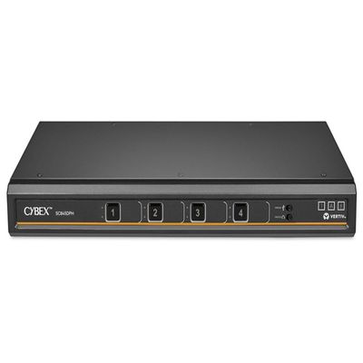 Vertiv Avocent Cybex SC800 Secure Desktop KVM, Single Head Monitor, 4 Port, Universal DisplayPort, Touch Screen Support, Common Access Card, NIAP Version 4.0 Certified, TAA Compliant (SC845DPH-400)