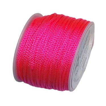 US Ropes Tactical Nylon Micro Cord 1.18mm X 125ft Lightweight Braided Cord (3/64" Diameter) on Spool Camping Boating Home Fishing Garden Jewelry 90lb Test Breaking Load (Neon Pink)