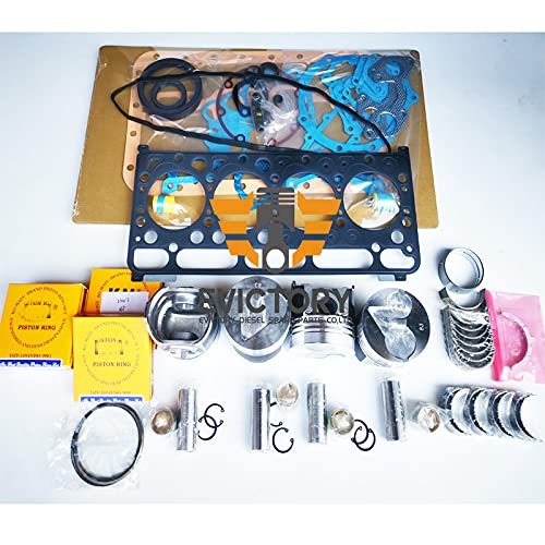 For KUBOTA V2003M V2003DI V2003 V2003-T engine rebuild overhaul repair kit piston ring head gasket bearing (2 types piston as pictures)