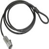 4XEM 4XLAPLOCK6B 6 ft. Vinyl Coated Steel Laptop Combination Lock Cable, Black view 1