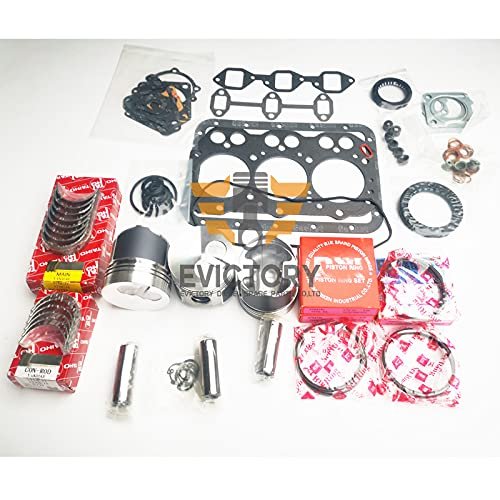 For yanmar 3TNA72 3TNA72L 3TNA72UJ Overhaul rebuild kit piston + ring + head gasket set + big small end bearing + 6pcs valves 6 pcs guides