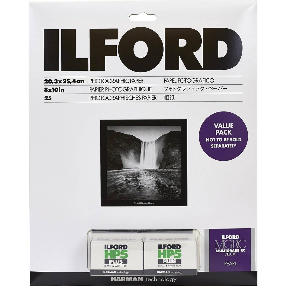 Ilford Multigrade V RC Deluxe Pearl Surface Black White Photo Paper and 2x