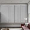 Embroidered Cadet 4-Panel Light-Filtering Single Rail Panel Track Extendable 48"-88" W x 94" H, Panel Width 23.5" view 1