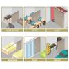 Embroidered Cadet 4-Panel Light-Filtering Single Rail Panel Track Extendable 48"-88" W x 94" H, Panel Width 23.5" view 3
