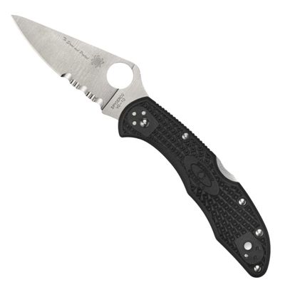 Spyderco Delica 4 Lightweight Folding Pocket Knife, CombinationEdge