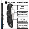 Spyderco Delica 4 Lightweight Folding Pocket Knife, CombinationEdge view 4