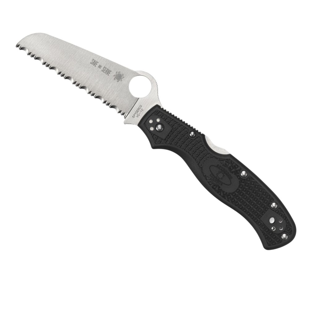 Spyderco Rescue 3 Folding Pocket Knife with 3.5" VG-10 Steel Blade and FRN Handle - EDC Knife for Men and Women, Perfect for Hunting, Tactical, Camping, Survival, Hiking - SpyderEdge - C14FSBKRD3