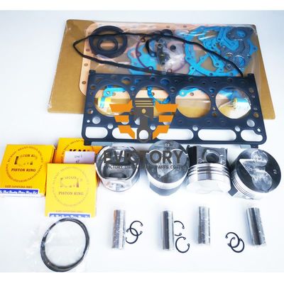For Kubota V2003T V2003DI V2003M V2003 overhaul rebuild kit piston ring + cylinder head gasket + piston set (2 types piston as pictures)