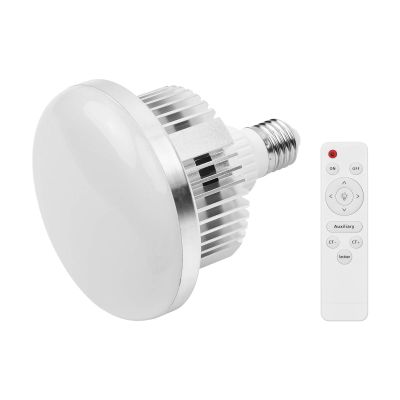 Andoer Photography Remote Control LED Bulb Video Light Bi-Color 3000K-6000K for Studio Portrait Photography Home House Lighting