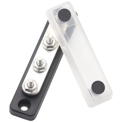FAVOMOTO 1pc Professional Terminal Junction Block for Applications Flame-Retardant Bus Bar Transparent Cover for Automotive and Solar Wiring