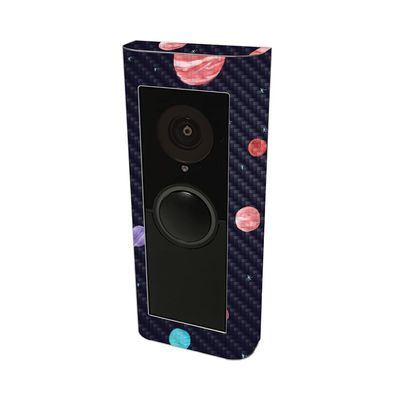 MightySkins Carbon Fiber Skin Compatible with Ring Video Doorbell Pro 2 - Bright Night Sky | Protective, Durable Textured Carbon Fiber Finish | Easy to Apply | Made in The USA