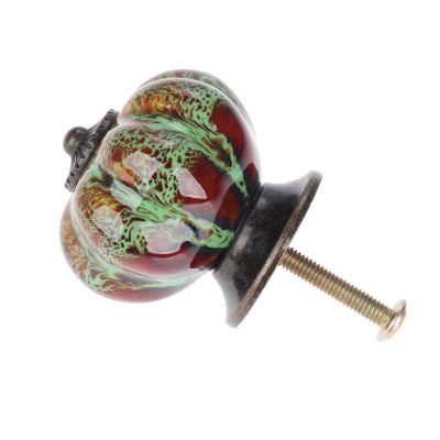 YUNSI Creative Handles European Ceramic Furniture Handle Knob Pumpkin Dresser Knob Drawer Cabinet Pull Handle Kitchen Door Knobs Furniture Hardware Hardware Handle(D)