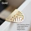YUNSI Creative Handles Leaf Shape Home Bedroom Kitchen Furniture Cupboard Cabinet Wardrobe Drawer Pull Knob Brass Door Handles Hardware Hardware Handle(32mm Gold) view 2