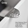 YUNSI Creative Handles Leaf Shape Home Bedroom Kitchen Furniture Cupboard Cabinet Wardrobe Drawer Pull Knob Brass Door Handles Hardware Hardware Handle(32mm Grey) view 2