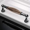 YUNSI Creative Handles 1pc 96/128mm Furniture Handles with Diamond Cabinet Knobs and Handles Wardrobe Door Pulls Dresser Drawer Kitchen Cupboard Handle Hardware Handle(128mm) view 2