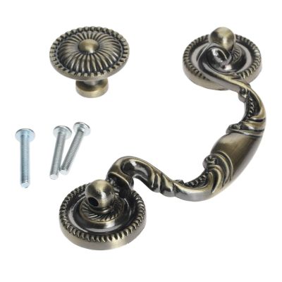 YUNSI Creative Handles 1pc Single Hole/96mm Antique Cupboard Cabinet Door Furniture Pull Handle Zinc Alloy Kitchen Handles and Knobs Modern Drawer Knob Hardware Handle(B)