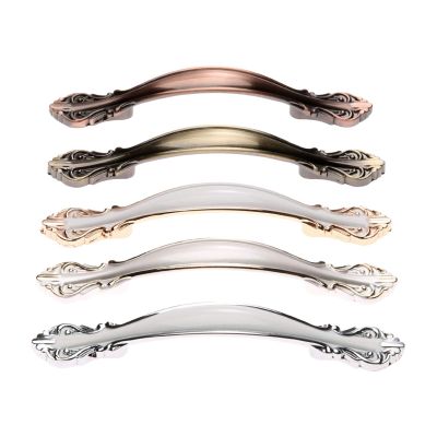 YUNSI Creative Handles 1pc European Zinc Alloy Cabinet Handles Wadrobe Door Pulls Drawer Knobs Kitchen Cupboard Furniture Handle Hardware 64/96/128mm Hardware Handle(Green 64mm)