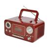 Studebaker SB2135RS Portable Stereo CD Player with AM/FM Radio and Cassette Player/Recorder in Red and Silver view 1