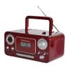 Studebaker SB2135RS Portable Stereo CD Player with AM/FM Radio and Cassette Player/Recorder in Red and Silver view 3