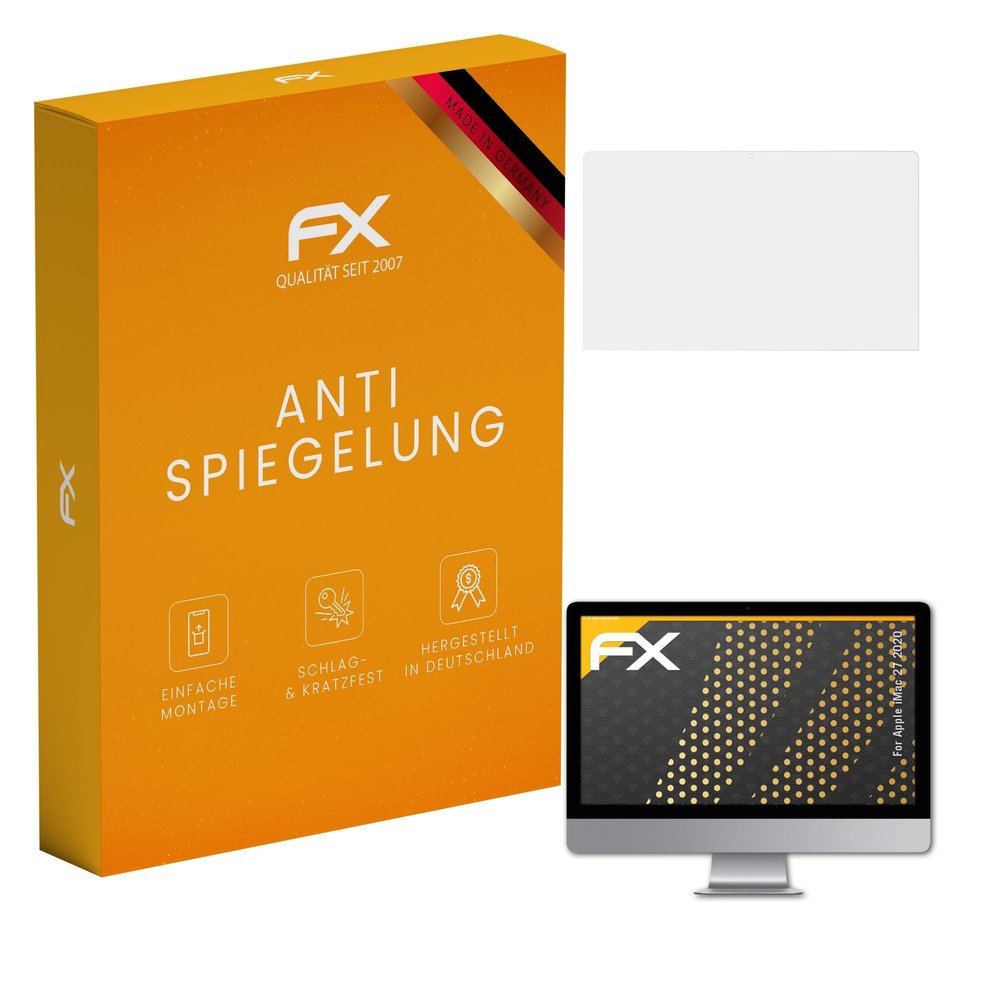 atFoliX Screen Protector compatible with Apple iMac 27 2020 Screen Protection Film, anti-reflective and shock-absorbing FX Protector Film