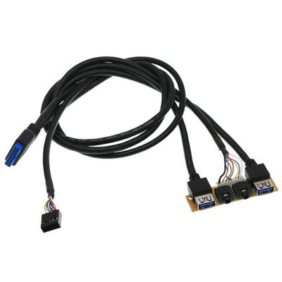 60cm Front Case Panel USB3.0+USB3.0+HD Audio Ports I/O Board+Internal Wire USB Bezel DIY Case
