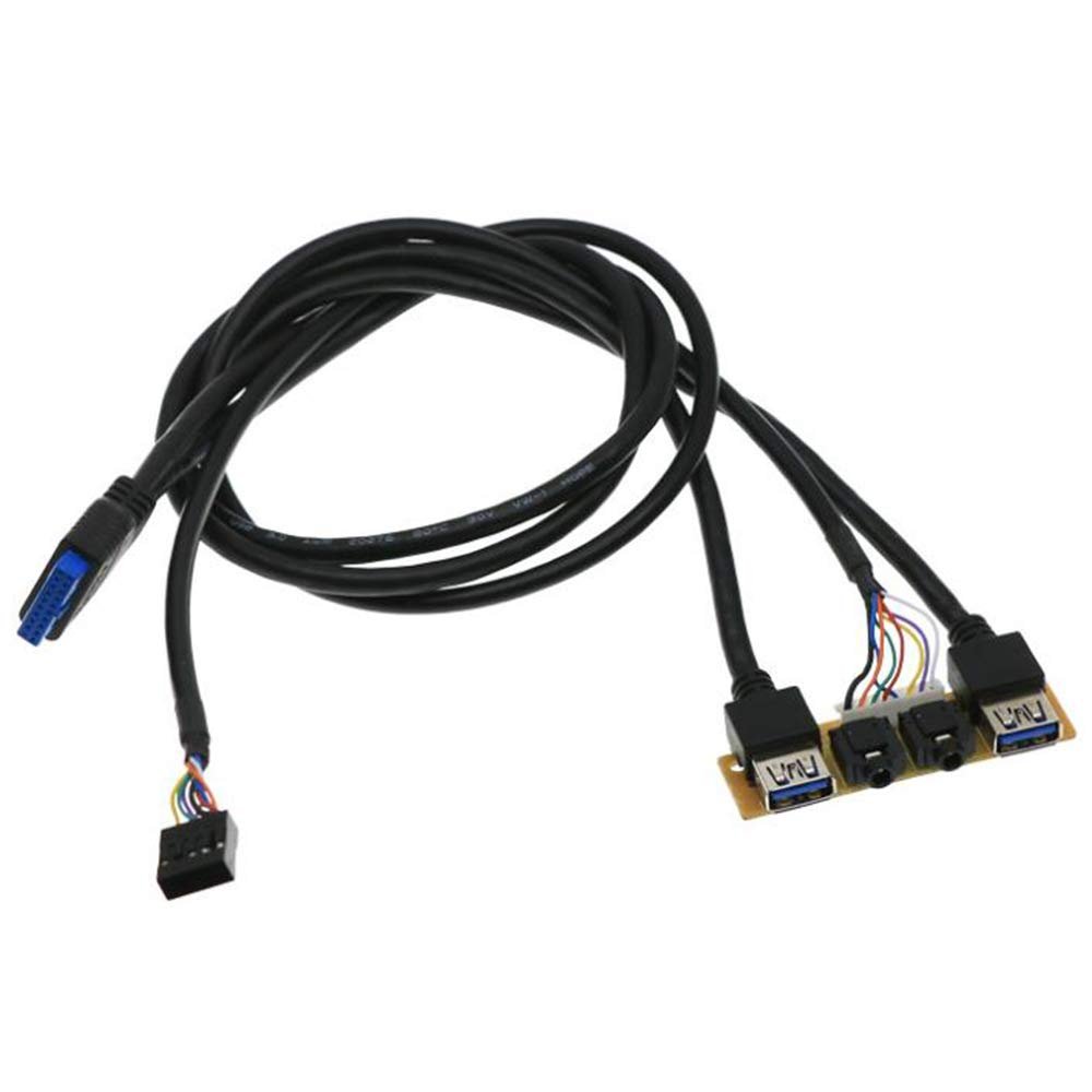 60cm Front Case Panel USB3.0+USB3.0+HD Audio Ports I/O Board+Internal Wire USB Bezel DIY Case