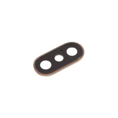 Best Shopper - Replacement Rear Facing Camera Glass Lens with Bezel Compatible with Apple iPhone Xs/XS Max - Gold