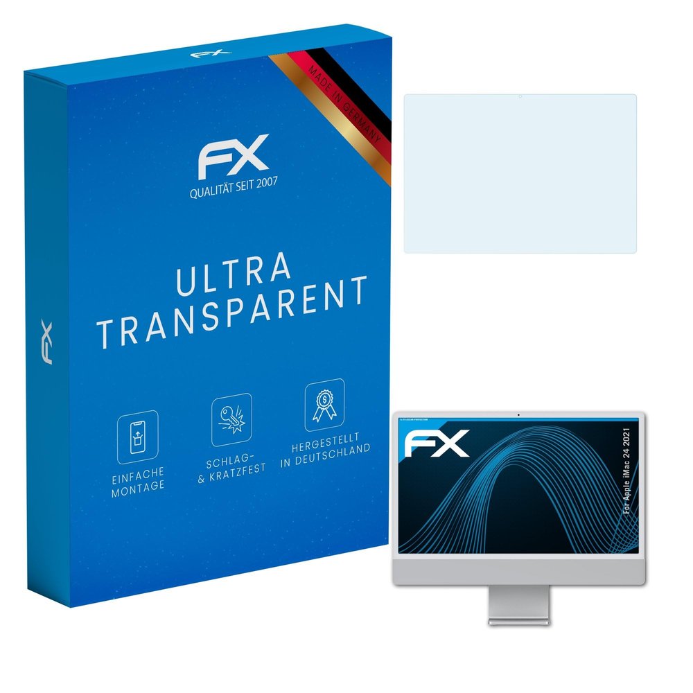 atFoliX Screen Protection Film compatible with Apple iMac 24 2021 Screen Protector, ultra-clear FX Protective Film