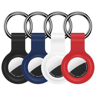 Compatible with AirTag Holder Case Keychain 4 Pack, for AirTag 1st & 2nd Generation Key Chain Ring Case Cover for Air Tag Holder GPS Tracker Item Air Tags Finders Air Tagholder for Kids,Bags,Luggages