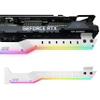 EZDIY-FAB GPU Holder Brace Graphics Card GPU Support Video Card Holder Bracket with 5V 3 Pin ARGB LED, Video Card Sag Holder/Holster Bracket Support RX6700,RTX3090- 309EZ-White view 1